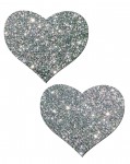 Pastease Hearts Silver Glitter